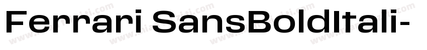 Ferrari SansBoldItali字体转换